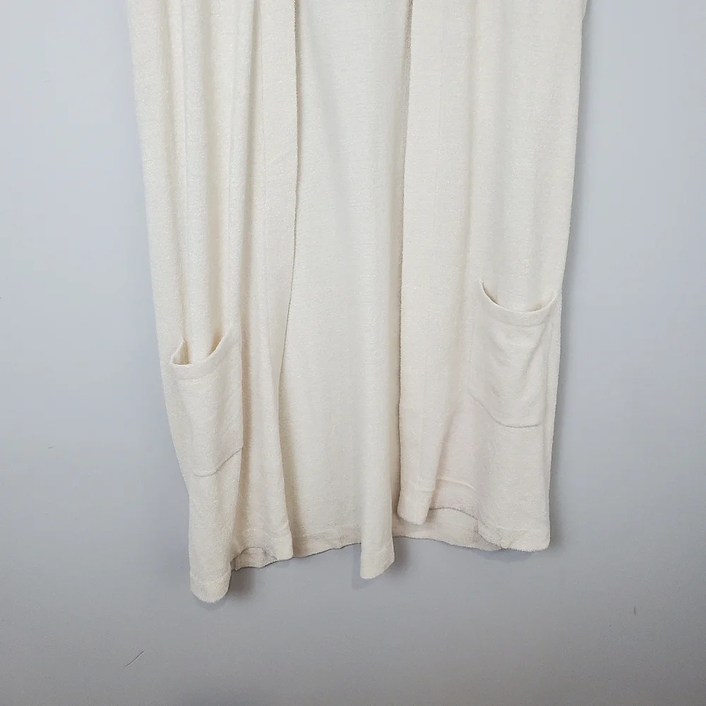 Barefoot Dreams Womens CozyChic Ultra Lite Sleeveless Long Cardigan Sz L NWT - Picture 4 of 16